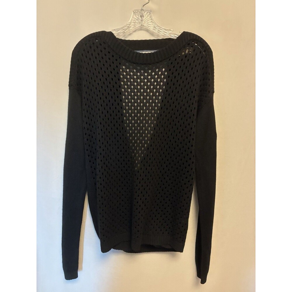 Ramy Brook Women’s large Silk Wool Cashmere Black open back Sweater
